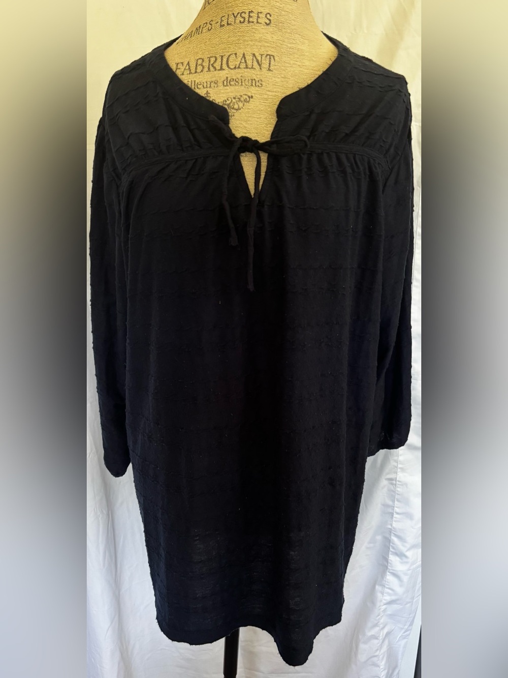 C.J Banks Women’s Tunic Style Blouse in Navy Blue Sz 3X